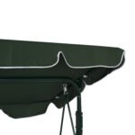 ΚΟΥΝΙΑ 3ΘΕΣΙΑ WAIOLA HM5542 ΠΡΑΣΙΝΟ ΛΕΥΚΟ ΡΙΓΕ NAPOLI 167x110x175  cm - Image 5