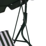 ΚΟΥΝΙΑ 3ΘΕΣΙΑ WAIOLA HM5542 ΠΡΑΣΙΝΟ ΛΕΥΚΟ ΡΙΓΕ NAPOLI 167x110x175  cm - Image 6