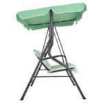 ΚΟΥΝΙΑ 3ΘΕΣΙΑ ΜΕ ΣΚΙΑΣΤΡΟ LIKID HM5979.03 ΜΕΤΑΛΛΟ ΓΚΡΙ-ΠΡΑΣΙΝΟ ΥΦΑΣΜΑ 174x110x200Υ - Image 4