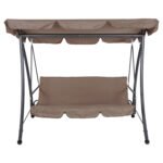 ΚΟΥΝΙΑ-ΚΡΕΒΑΤΙ 3ΘΕΣΙΑ LIKID HM5980.02 ΜΕΤΑΛΛΟ ΓΚΡΙ-ΥΦΑΣΜΑ ΚΑΦΕ 200x120x164Υεκ - Image 3