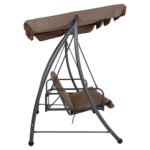 ΚΟΥΝΙΑ-ΚΡΕΒΑΤΙ 3ΘΕΣΙΑ LIKID HM5980.02 ΜΕΤΑΛΛΟ ΓΚΡΙ-ΥΦΑΣΜΑ ΚΑΦΕ 200x120x164Υεκ - Image 5