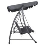 ΚΟΥΝΙΑ-ΚΡΕΒΑΤΙ 3ΘΕΣΙΑ ΜΕ ΣΚΙΑΣΤΡΟ LIKID HM5980.01 ΜΕΤΑΛΛΟ&ΥΦΑΣΜΑ ΓΚΡΙ 200x120x164Υεκ. - Image 5