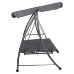 ΚΟΥΝΙΑ-ΚΡΕΒΑΤΙ 3ΘΕΣΙΑ ΜΕ ΣΚΙΑΣΤΡΟ LIKID HM5980.01 ΜΕΤΑΛΛΟ&ΥΦΑΣΜΑ ΓΚΡΙ 200x120x164Υεκ. - Image 6