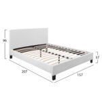 ΚΡΕΒΑΤΙ BECCA 150x200 εκ. ΜΕ PU ΛΕΥΚΟ HM553.01 - Image 2
