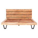 ΚΡΕΒΑΤΙ ALICIA ΑΠΟ ΜΕΤΑΛΛΟ ΚΑΙ ΜΑΣΙΦ ΞΥΛΟ ΑΚΑΚΙΑΣ 217x180,5x94Yεκ.(ΣΤΡΩΜΑ 160Χ200)HM8359.11 - Image 4