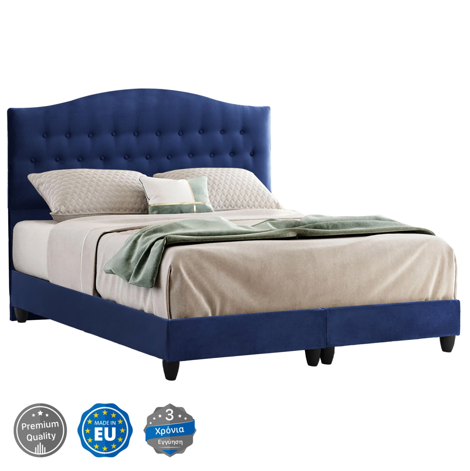 ΚΡΕΒΑΤΙ MALENA ΑΠΟ ΜΠΛΕ ΒΕΛΟΥΔΟ HM638.05 ΓΙΑ ΣΤΡΩΜΑ 150x200 εκ. Αγόρασε ΚΡΕΒΑΤΙ MALENA ΑΠΟ ΜΠΛΕ ΒΕΛΟΥΔΟ HM638.05 ΓΙΑ ΣΤΡΩΜΑ 150x200 εκ. σε μοναδική τιμή στο clickforshop.gr