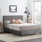 ΚΡΕΒΑΤΙ BECCA ΑΠΟ ΥΦΑΣΜΑ ΓΚΡΙ HM553.11 ΓΙΑ ΣΤΡΩΜΑ 150x200 EK. - Image 2