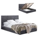 Αγόρασε ΚΡΕΒΑΤΙ BRILEY ΒΕΛΟΥΔΟ ΓΚΡΙ ΜΕ ΑΠΟΘΗΚΕΥΤΙΚΟ ΧΩΡΟ 160x200 εκ HM583.01 σε μοναδική τιμή στο clickforshop.gr