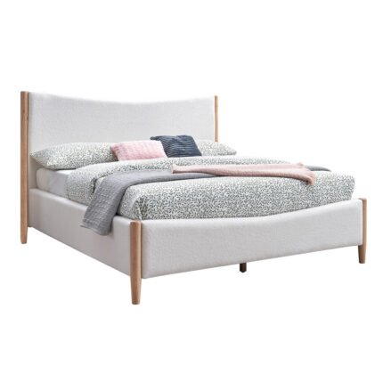 Αγόρασε ΚΡΕΒΑΤΙ ΔΙΠΛΟ RANTUS ΓΙΑ ΣΤΡΩΜΑ 160Χ200 HM683 ΛΕΥΚΟ ΜΠΟΥΚΛΕ ΥΦΑΣΜΑ 212x184x120Υεκ. σε μοναδική τιμή στο clickforshop.gr