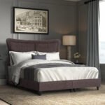 ΚΡEΒΑΤΙ ΔΙΠΛΟ NESTOR HM715.02 ΥΦΑΣΜΑ TEDDY ΚΑΦΕ--ΓΙΑ ΣΤΡΩΜΑ 160x200εκ. - Image 2