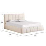 ΚΡΕΒΑΤΙ ΔΙΠΛΟ EDDY HM731.03 ΜΠΕΖ ΜΠΟΥΚΛΕ & ΑΠΟΘΗΚΕΥΤΙΚΟΣ ΧΩΡΟΣ ΓΙΑ  ΣΤΡΩΜΑ 160x200εκ - Image 3