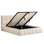 ΚΡΕΒΑΤΙ ΔΙΠΛΟ EDDY HM731.03 ΜΠΕΖ ΜΠΟΥΚΛΕ & ΑΠΟΘΗΚΕΥΤΙΚΟΣ ΧΩΡΟΣ ΓΙΑ  ΣΤΡΩΜΑ 160x200εκ - Image 6