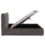 ΚΡΕΒΑΤΙ ΔΙΠΛΟ SANDRA HM732.01 ΓΚΡΙ ΥΦΑΣΜΑ & ΑΠΟΘΗΚΕΥΤΙΚΟΣ ΧΩΡΟΣ ΓΙΑ ΣΤΡΩΜΑ 160x200εκ - Image 5