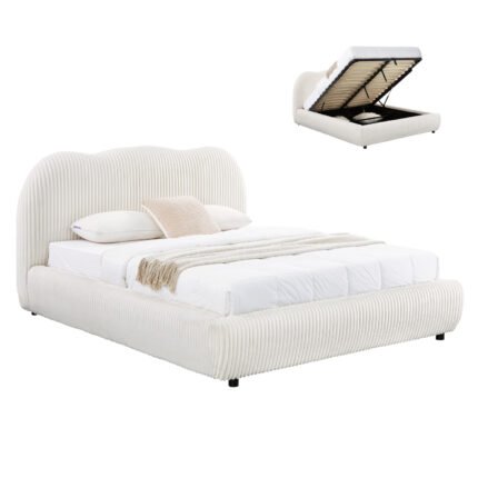 Αγόρασε ΚΡΕΒΑΤΙ ΜΕ ΑΠΟΘ.ΧΩΡΟ KALLY HM729.03 ΜΠΕΖ FAUX FUR ΥΦΑΣΜΑ--ΓΙΑ ΣΤΡΩΜΑ 160x200εκ σε μοναδική τιμή στο clickforshop.gr