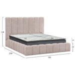 ΚΡΕΒΑΤΙ ΔΙΠΛΟ ΜΕ ΣΤΡΩΜΑ & ΑΠΟΘ.ΧΩΡΟ REMO HM21167 ΜΠΕΖ ΜΠΟΥΚΛΕ--ΓΙΑ 160x200εκ - Image 3