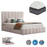 Αγόρασε ΚΡΕΒΑΤΙ ΔΙΠΛΟ ΜΕ ΣΤΡΩΜΑ & ΑΠΟΘ.ΧΩΡΟ REMO HM21167 ΜΠΕΖ ΜΠΟΥΚΛΕ--ΓΙΑ 160x200εκ σε μοναδική τιμή στο clickforshop.gr