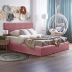 ΚΡΕΒΑΤΙ ΔΙΠΛΟ & ΣΤΡΩΜΑ BRILEY HM21272.02 ΣΑΠΙΟ ΜΗΛΟ ΒΕΛΟΥΔΟ ΜΕ ΑΠΟΘ.ΧΩΡΟ--ΓΙΑ 160x200εκ - Image 2