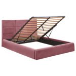 ΚΡΕΒΑΤΙ ΔΙΠΛΟ & ΣΤΡΩΜΑ BRILEY HM21272.02 ΣΑΠΙΟ ΜΗΛΟ ΒΕΛΟΥΔΟ ΜΕ ΑΠΟΘ.ΧΩΡΟ--ΓΙΑ 160x200εκ - Image 4