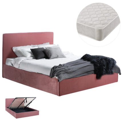 Αγόρασε ΚΡΕΒΑΤΙ ΔΙΠΛΟ & ΣΤΡΩΜΑ ALLIE HM21273.02 ΣΑΠΙΟ ΜΗΛΟ ΒΕΛΟΥΔΟ ΜΕ ΑΠΟΘ.ΧΩΡΟ--ΓΙΑ 160x200εκ σε μοναδική τιμή στο clickforshop.gr