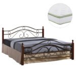 Αγόρασε ΚΡΕΒΑΤΙ ΔΙΠΛΟ & ΣΤΡΩΜΑ CELINA HM21328 ΜΕΤΑΛΛΟ & ΞΥΛΟ ΣΕ DIRTY OAK--ΣΤΡΩΜΑ 150x200εκ σε μοναδική τιμή στο clickforshop.gr