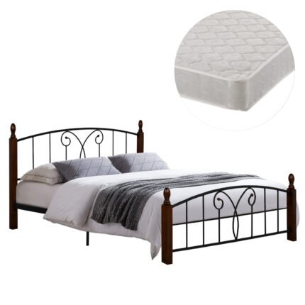 Αγόρασε ΚΡΕΒΑΤΙ ΔΙΠΛΟ & ΣΤΡΩΜΑ SUZIE HM21332 ΜΕΤΑΛΛΟ & ΞΥΛΟ ΣΕ ΚΑΡΥΔΙ--ΣΤΡΩΜΑ 150x200εκ σε μοναδική τιμή στο clickforshop.gr