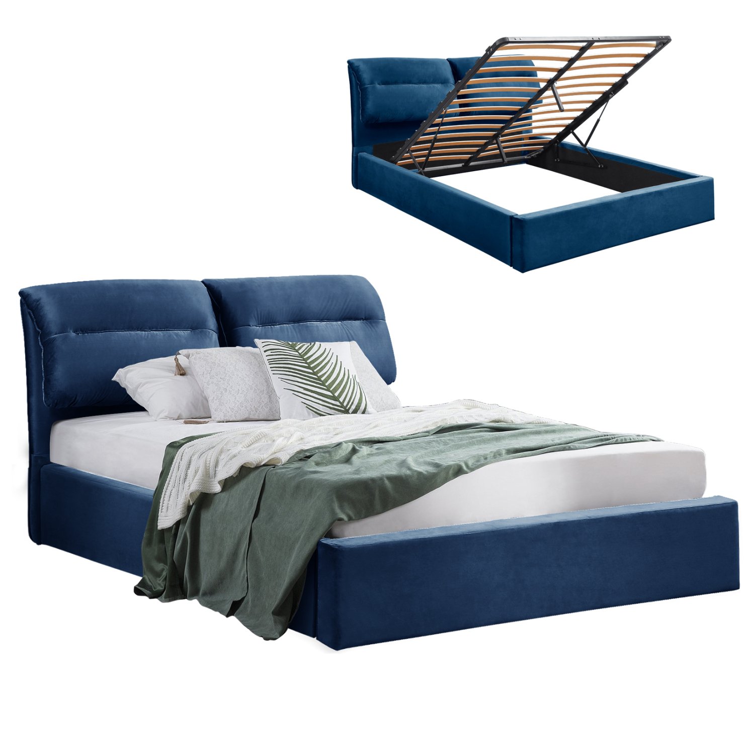 ΚΡΕΒΑΤΙ KENDRA ΒΕΛΟΥΔΟ ΜΠΛΕ ΚΑΙ ΑΠΟΘΗΚΕΥΤΙΚΟ ΧΩΡΟ 160x200 εκ. HM565.18 Αγόρασε ΚΡΕΒΑΤΙ KENDRA ΒΕΛΟΥΔΟ ΜΠΛΕ ΚΑΙ ΑΠΟΘΗΚΕΥΤΙΚΟ ΧΩΡΟ 160x200 εκ. HM565.18 σε μοναδική τιμή στο clickforshop.gr