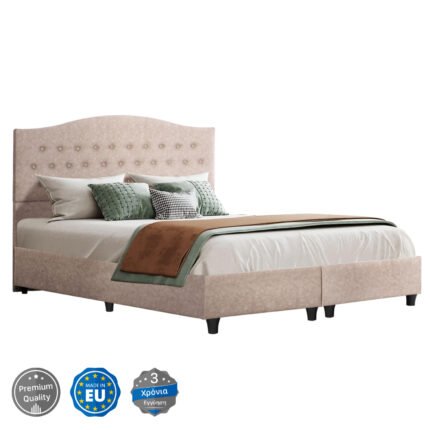 Αγόρασε ΚΡΕΒΑΤΙ MALENA HM638.22 ΜΠΕΖ ΥΦΑΣΜΑ Τ. NUBUCK ΓΙΑ ΣΤΡΩΜΑ 150x200εκ. σε μοναδική τιμή στο clickforshop.gr