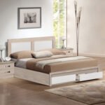 ΚΡΕΒΑΤΙ CAPRI HM665.06 ΜΕ 2 ΣΥΡΤΑΡΙΑ ΜΕΛΑΜΙΝΗ SONAMA-ΛΕΥΚΟ ΓΙΑ ΣΤΡΩΜΑ 120x200 εκ. - Image 2