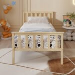 ΚΡΕΒΑΤΙ GIMLY HM675.01 ΜΑΣΙΦ ΞΥΛΟ ΠΕΥΚΟΥ ΣΕ ΦΥΣΙΚΟ ΓΙΑ ΣΤΡΩΜΑ 190x90εκ. - Image 4