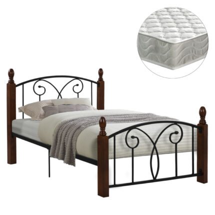 Αγόρασε ΚΡΕΒΑΤΙ ΗΜΙΔΙΠΛΟ & ΣΤΡΩΜΑ SUZIE HM21333 ΜΕΤΑΛΛΟ & ΞΥΛΟ ΣΕ ΚΑΡΥΔΙ--ΣΤΡΩΜΑ 110x190εκ σε μοναδική τιμή στο clickforshop.gr