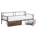 Αγόρασε ΚΡΕΒΑΤΙ-ΚΑΝΑΠΕΣ BERNIE HM21120.01 ΜΑΥΡΟΣ ΜΕΤΑΛ. ΣΚΕΛΕΤΟΣ & 2 ΣΥΡΤΑΡΙΑ- ΓΙΑ 190x90εκ. σε μοναδική τιμή στο clickforshop.gr