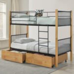 ΚΡΕΒΑΤΙ ΚΟΥΚΕΤΑ ΜΕ 2 ΕΠΙΔΑΠΕΔΙΑ ΣΥΡΤΑΡΙΑ RAYVEN HM21119.02 ΞΥΛΟ-ΜΕΤΑΛΛΟ-ΓΙΑ ΣΤΡΩΜΑΤΑ  90x190εκ - Image 2