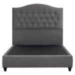 ΚΡΕΒΑΤΙ MALENA ΑΠΟ ΓΚΡΙ ΒΕΛΟΥΔΟ HM647.10 ΓΙΑ ΣΤΡΩΜΑ 120x200 εκ. - Image 4