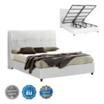 Αγόρασε ΚΡEΒΑΤΙ ΜΕ ΑΠΟΘΗΚΕΥΤΙΚΟ ΧΩΡΟ DREAMLET HM716.03 ΛΕΥΚΟ TEDDY ΥΦΑΣΜΑ- ΓΙΑ ΣΤΡΩΜΑ 160x200εκ. σε μοναδική τιμή στο clickforshop.gr