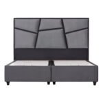 ΚΡEΒΑΤΙ ΜΕ ΑΠΟΘΗΚΕΥΤΙΚΟ ΧΩΡΟ IRIDA HM718 ΓΚΡΙ ΒΕΛΟΥΔΟ ΓΙΑ ΣΤΡΩΜΑ 160x200εκ. - Image 4