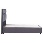 ΚΡEΒΑΤΙ ΜΕ ΑΠΟΘΗΚΕΥΤΙΚΟ ΧΩΡΟ IRIDA HM718 ΓΚΡΙ ΒΕΛΟΥΔΟ ΓΙΑ ΣΤΡΩΜΑ 160x200εκ. - Image 5