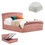 Αγόρασε ΚΡΕΒΑΤΙ ΜΕ ΣΤΡΩΜΑ & ΑΠΟΘ.ΧΩΡΟ ODELIA HM21279.02 ΣΑΠΙΟ ΜΗΛΟ ΒΕΛΟΥΔΟ--ΓΙΑ 160x200εκ σε μοναδική τιμή στο clickforshop.gr