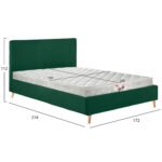 ΚΡΕΒΑΤΙ ΜΕ ΣΤΡΩΜΑ INDRA HM21280.04 ΚΥΠΑΡΙΣΣΙ ΒΕΛΟΥΔΟ--ΓΙΑ 160x200εκ - Image 3