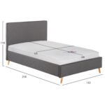 ΚΡΕΒΑΤΙ ΜΕ ΣΤΡΩΜΑ MAYLIN HM21281.03 ΓΚΡΙ ΥΦΑΣΜΑ--ΓΙΑ 120x200εκ - Image 3