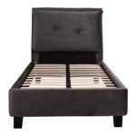 ΚΡΕΒΑΤΙ ΜΕ ΣΤΡΩΜΑ RILEY HM21282.01 ΓΚΡΙ ΒΕΛΟΥΔΟ--ΓΙΑ 90x200εκ - Image 4