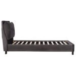 ΚΡΕΒΑΤΙ ΜΕ ΣΤΡΩΜΑ RILEY HM21282.01 ΓΚΡΙ ΒΕΛΟΥΔΟ--ΓΙΑ 90x200εκ - Image 5