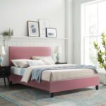 ΚΡΕΒΑΤΙ ΜΕ ΣΤΡΩΜΑ BECCA HM21283.05 ΣΑΠΙΟ ΜΗΛΟ ΒΕΛΟΥΔΟ--ΓΙΑ 150x200εκ - Image 2