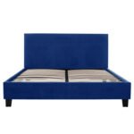 ΚΡΕΒΑΤΙ ΜΕ ΣΤΡΩΜΑ BECCA HM21283.07 ΜΠΛΕ ΒΕΛΟΥΔΟ--ΓΙΑ 150x200εκ - Image 4