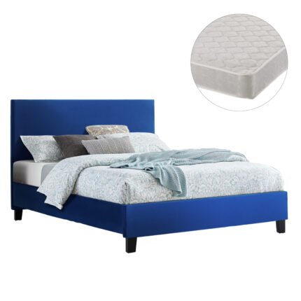 Αγόρασε ΚΡΕΒΑΤΙ ΜΕ ΣΤΡΩΜΑ BECCA HM21283.07 ΜΠΛΕ ΒΕΛΟΥΔΟ--ΓΙΑ 150x200εκ σε μοναδική τιμή στο clickforshop.gr