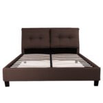 ΚΡΕΒΑΤΙ ΜΕ ΣΤΡΩΜΑ BILLIE HM21284.01 ΚΑΦΕ ΥΦΑΣΜΑ--ΓΙΑ 160x200εκ - Image 4