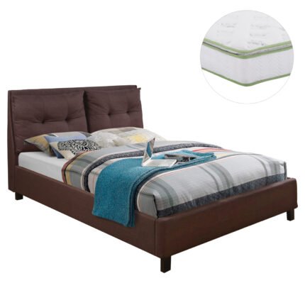 Αγόρασε ΚΡΕΒΑΤΙ ΜΕ ΣΤΡΩΜΑ BILLIE HM21284.01 ΚΑΦΕ ΥΦΑΣΜΑ--ΓΙΑ 160x200εκ σε μοναδική τιμή στο clickforshop.gr