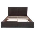 ΚΡΕΒΑΤΙ ΜΕΛΑΜΙΝΗΣ CAPRI HM599.11 ΜΕ 2ΣΥΡΤΑΡΙΑ-WENGE- ΓΙΑ ΣΤΡΩΜΑ 140x200εκ. - Image 4