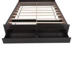 ΚΡΕΒΑΤΙ ΜΕΛΑΜΙΝΗΣ CAPRI HM599.11 ΜΕ 2ΣΥΡΤΑΡΙΑ-WENGE- ΓΙΑ ΣΤΡΩΜΑ 140x200εκ. - Image 6