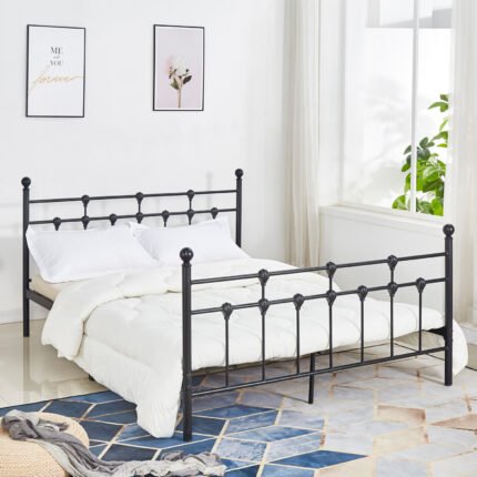 Αγόρασε ΚΡΕΒΑΤΙ ΜΕΤΑΛΛΙΚΟ JACINDA 150x200 εκ. ΜΑΥΡΟ ΧΡΩΜΑ HM575.01 σε μοναδική τιμή στο clickforshop.gr