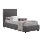 Αγόρασε ΚΡΕΒΑΤΙ MONDY 90x200 εκ. ΜΕ ΥΦΑΣΜΑ DARK GREY HM586.05 σε μοναδική τιμή στο clickforshop.gr